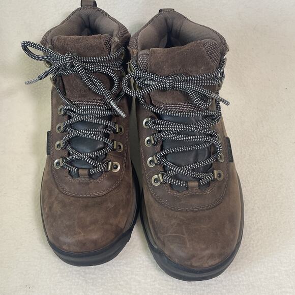 Timberland Flume Mid LC Women’s 8m Brown Hiking Ankle Leather Boots- EUC! - Picture 6 of 7